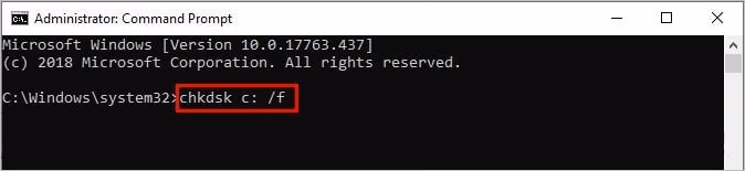 chkdsk x: /f