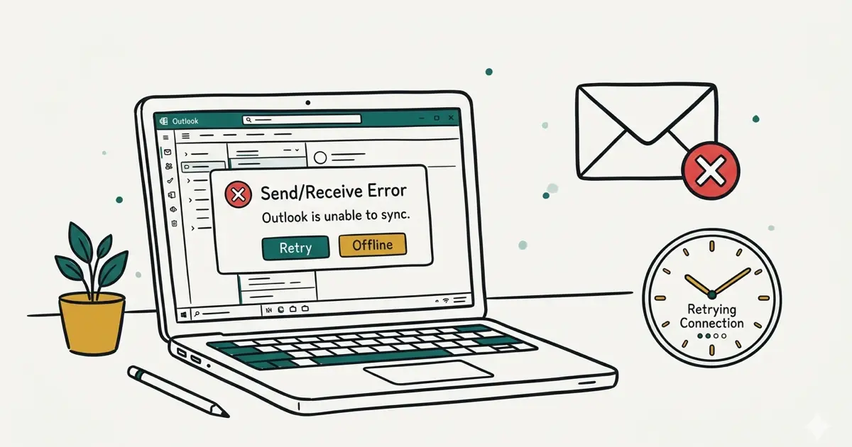 How to Fix Outlook Error 0x800408FC (Server Not Found) cover image