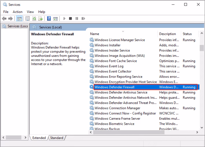 Windows Defender Firewall