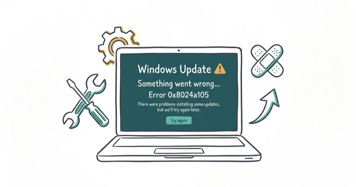 Fix Windows Update Error 0x8024a105 (7 Working Methods) cover image