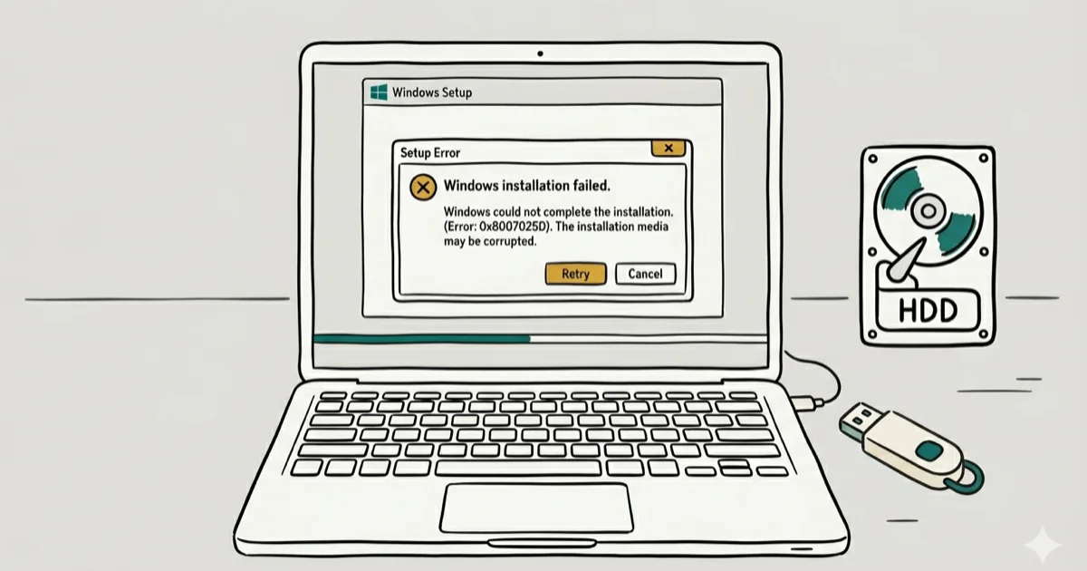 Fix Windows Installation Error 0x80300001 (6 Methods) cover image