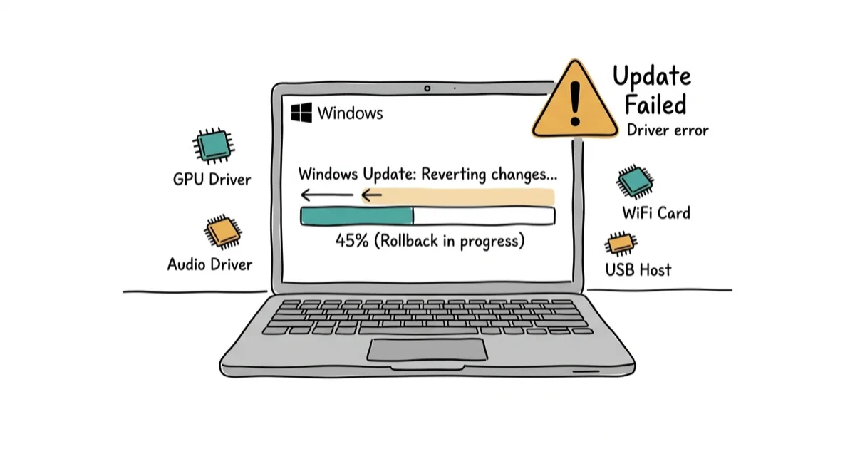 Fix Windows Upgrade Error 0xc1900101 (Driver Conflict Fix) cover image