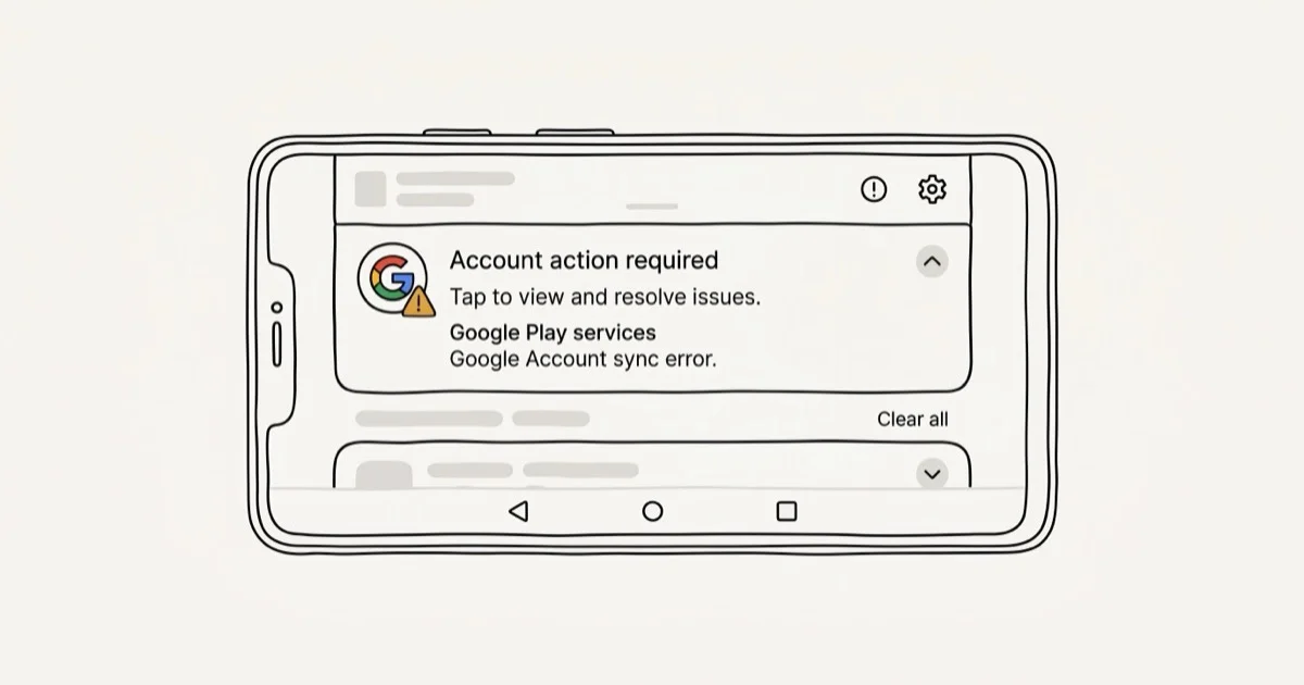 Fix Account Action Required Notification on Android cover image