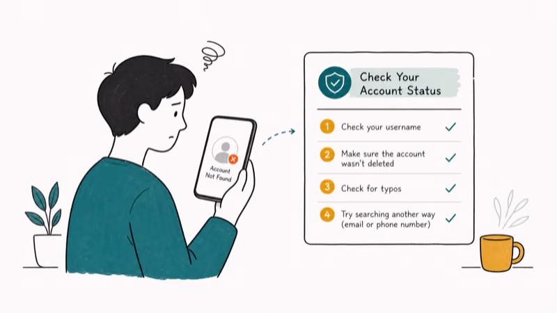 Hand-drawn illustration: Check Your Account Status