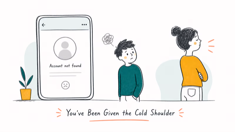 Hand-drawn illustration: You've Been Given the Cold Shoulder