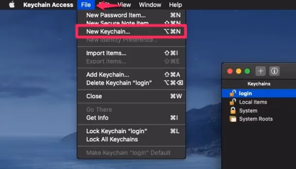 Create A New Login Keychain
