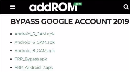How to use addROM to bypass Google FRP