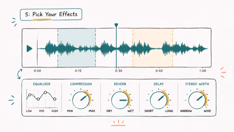 Hand-drawn illustration of 5: Pick Your Effects