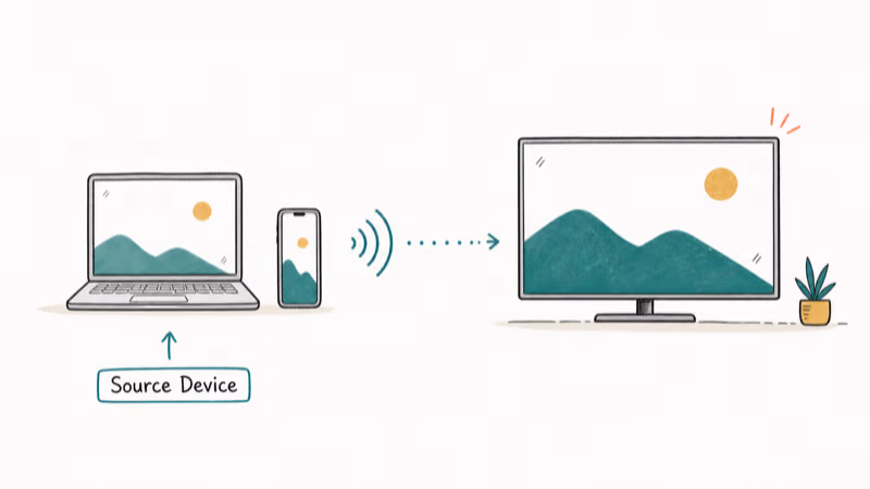 Hand-drawn illustration: Source Device