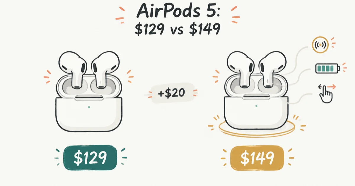 AirPods 5 $129 vs $149: What Does the Extra $20 Buy?