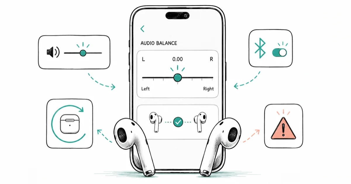 AirPods Only Playing in One Ear? 7 Tested Fixes (2026) cover image