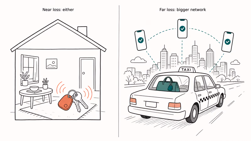 Comparing a near loss at home with a far loss in a taxi where the larger network wins