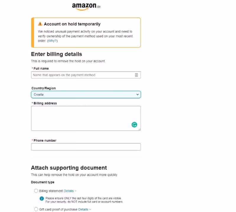 upload all the required documents to amazon
