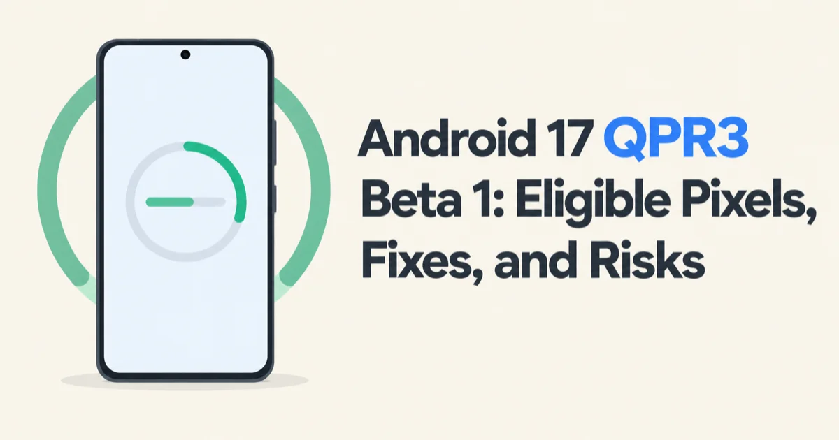 Android 17 QPR3 Beta 1: Eligible Pixels, Fixes, and Risks