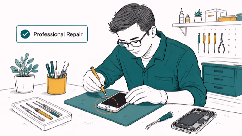 Hand-drawn illustration: Professional Repair
