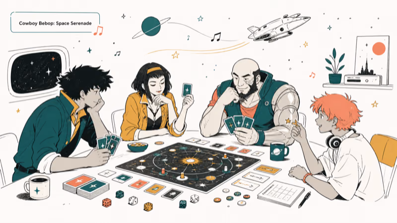 Hand-drawn illustration: Cowboy Bebop: Space Serenade