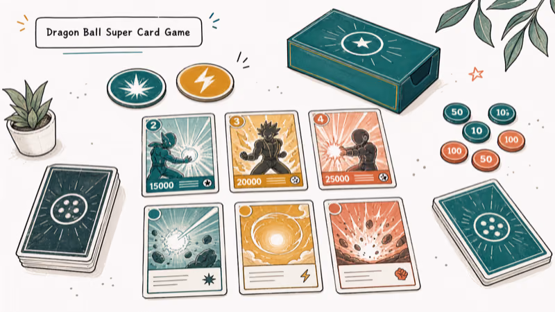 Hand-drawn illustration: Dragon Ball Super Card Game