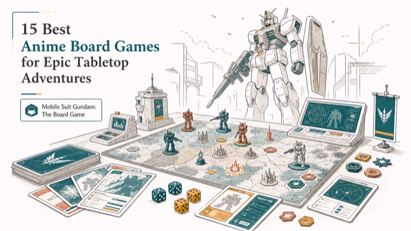 Hand-drawn illustration: Mobile Suit Gundam: The Board Game