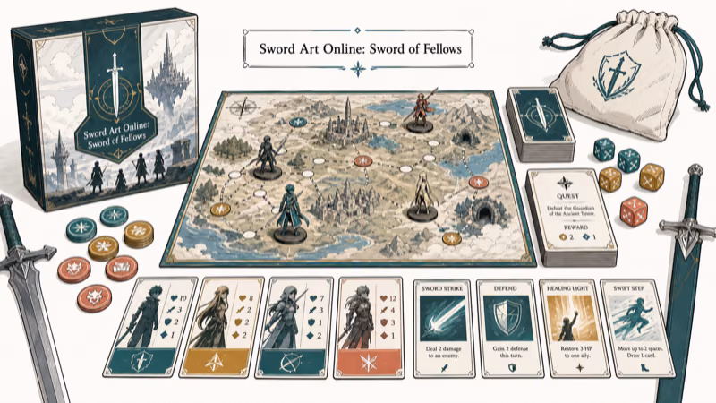 Hand-drawn illustration: Sword Art Online: Sword of Fellows