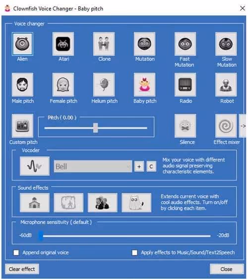 Clownfish Voice Changer