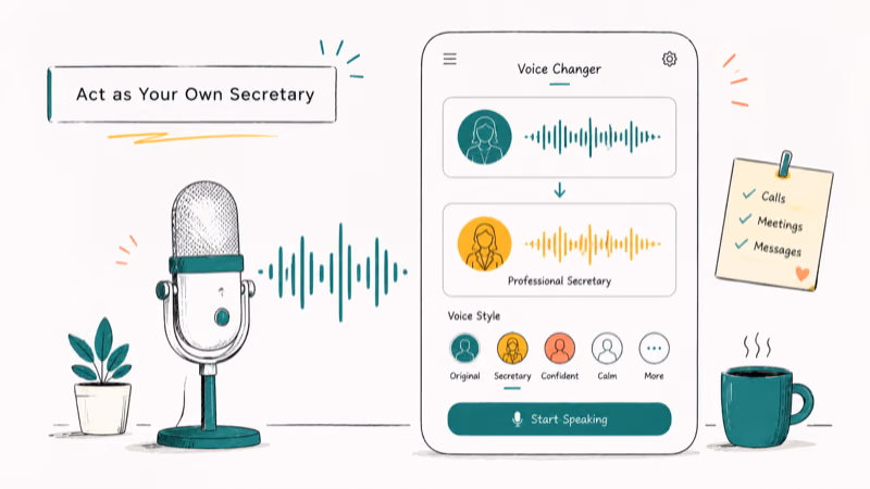 Hand-drawn illustration of Act as Your Own Secretary