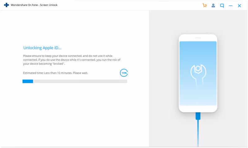 Unlocking Apple ID with dr.fone