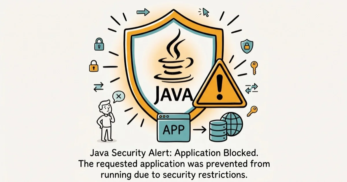 Fix "Application Blocked by Java Security" on Windows cover image