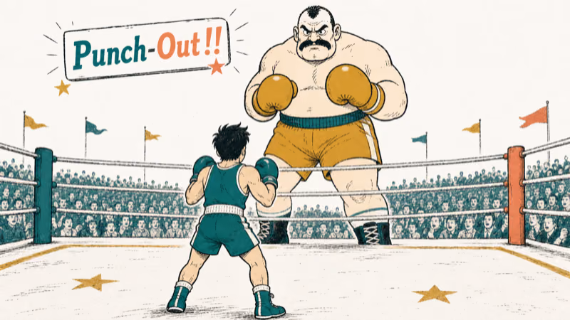 Hand-drawn Punch-Out!! illustration