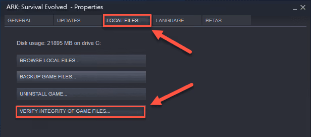 Verify Integrity of Game Files