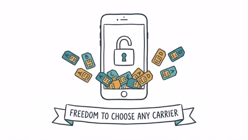 Phone with multiple SIM cards from different carriers after unlocking