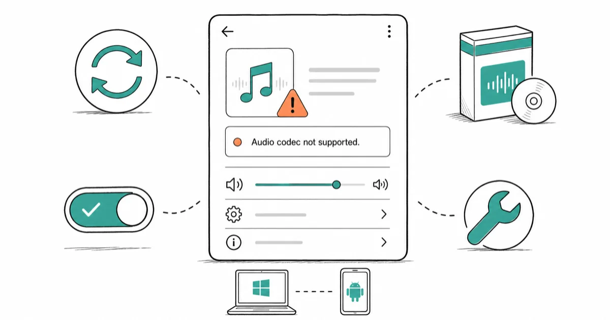 Fix Audio Codec Not Supported Error on Windows and Android cover image