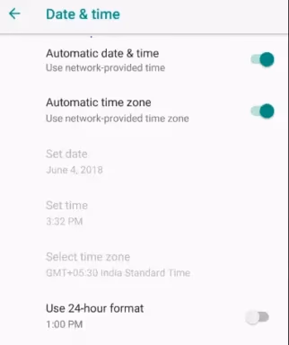 Automatic Date & Time
