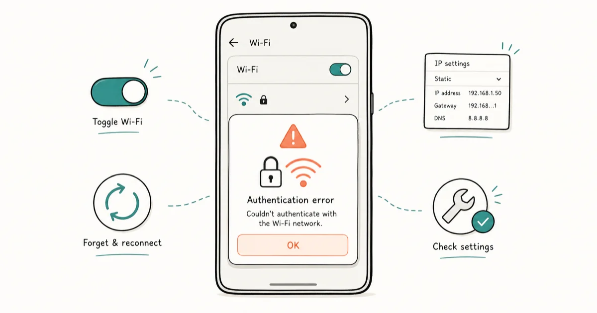 How to Fix Android Wi-Fi Authentication Error: 8 Methods cover image