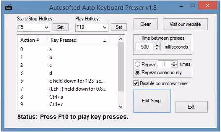 Autosofted Auto Keyboard Presser
