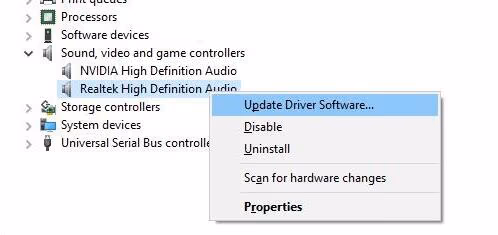 Update driver on Windows 10