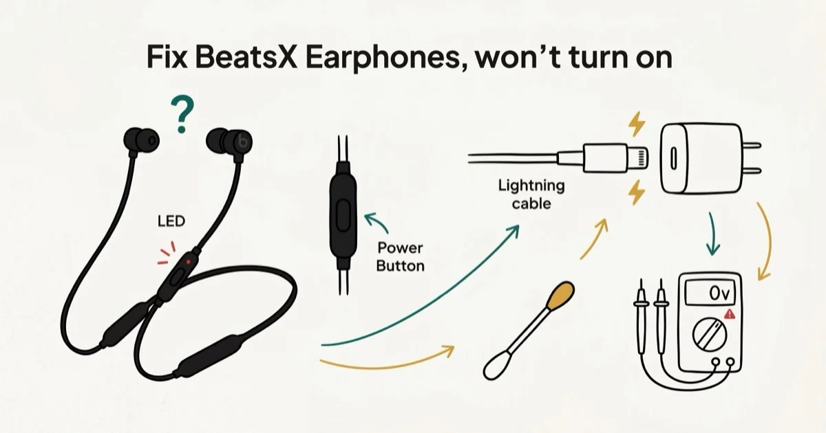 BeatsX Earphones Won't Turn On? 6 Tested Fixes (2026) cover image