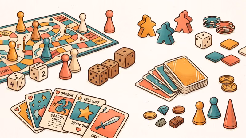 Digital board game tiles and meeple pieces arranged on virtual game board