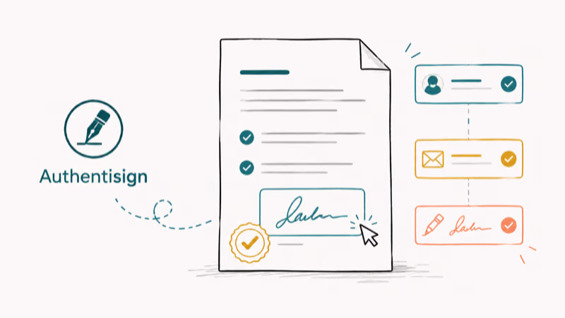 Hand-drawn illustration of Authentisign