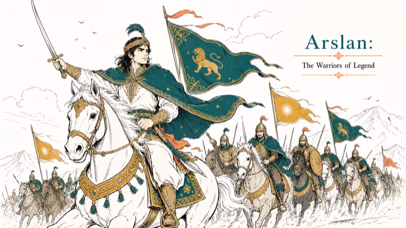 Hand-drawn Arslan: The Warriors of Legend illustration