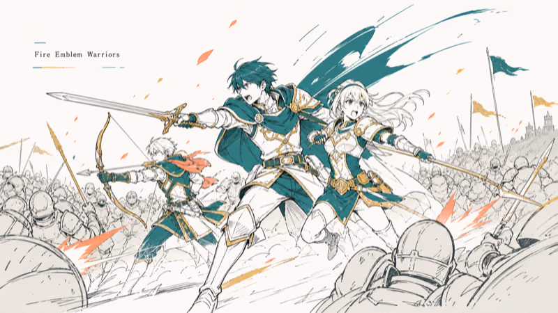 Hand-drawn Fire Emblem Warriors illustration