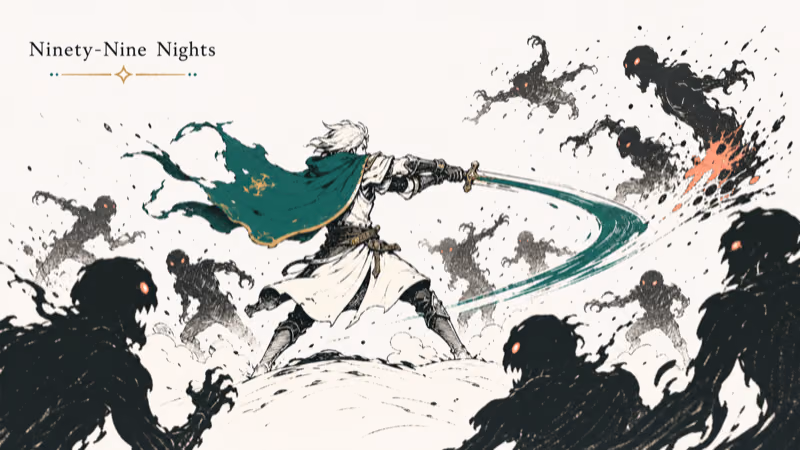 Hand-drawn Ninety-Nine Nights illustration