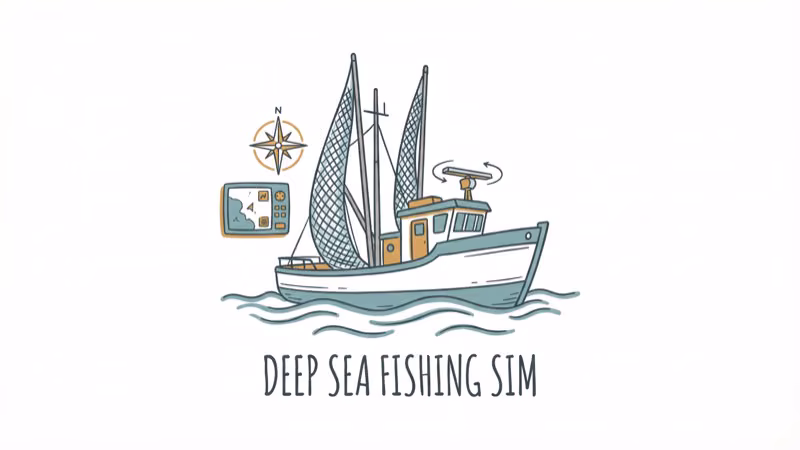 Fishing boat on ocean with commercial nets and navigation equipment on deck