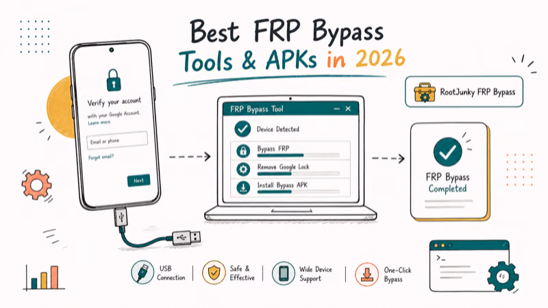 Hand-drawn illustration: RootJunky FRP Bypass
