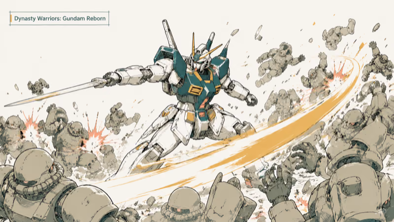 Hand-drawn Dynasty Warriors: Gundam Reborn illustration