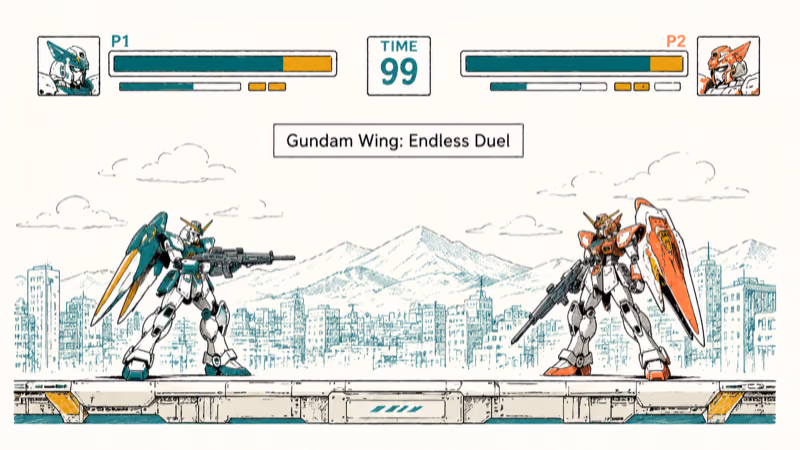 Hand-drawn Gundam Wing: Endless Duel illustration