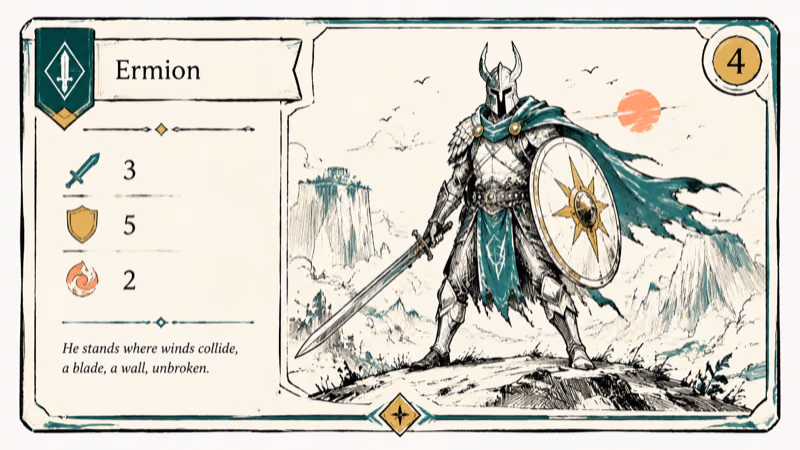 Hand-drawn illustration of Ermion