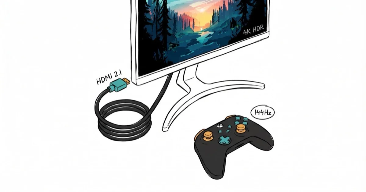 Best HDMI 2.1 Monitors for 4K Gaming and Consoles in 2026 cover image