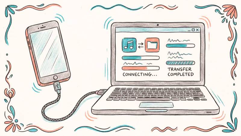 iPhone connected to computer via USB cable for unlock tool setup