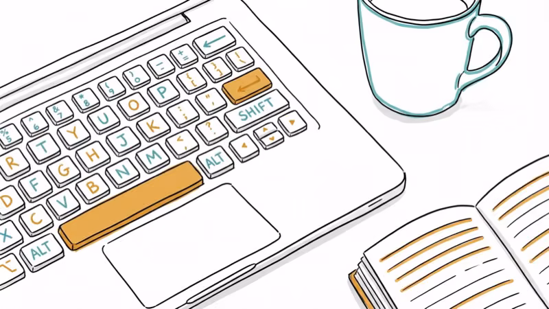 Laptop keyboard close-up showing keys and comfortable typing area for writers