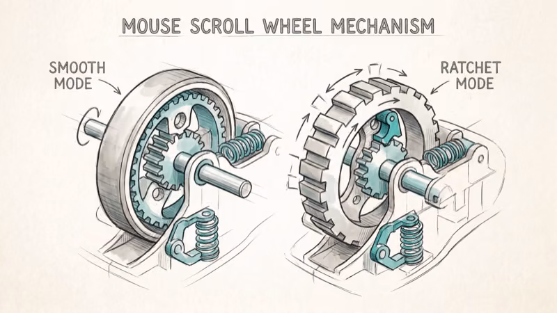 Close-up of Logitech MX Master 3S MagSpeed scroll wheel for precise editing